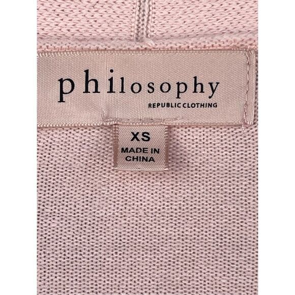 S4‎ VTG Philosophy Soft Baby Pink Cardigan Sweater - Picture 3 of 6